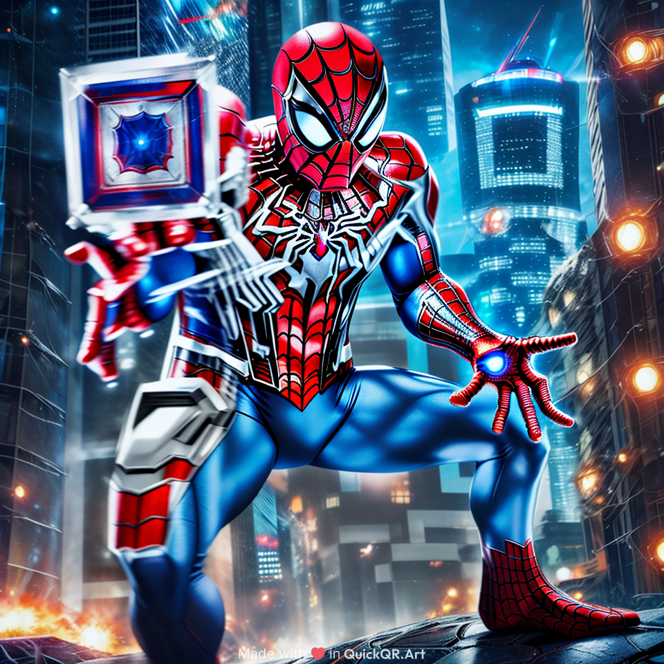 avengers Spider-Man wearing nanotech suit